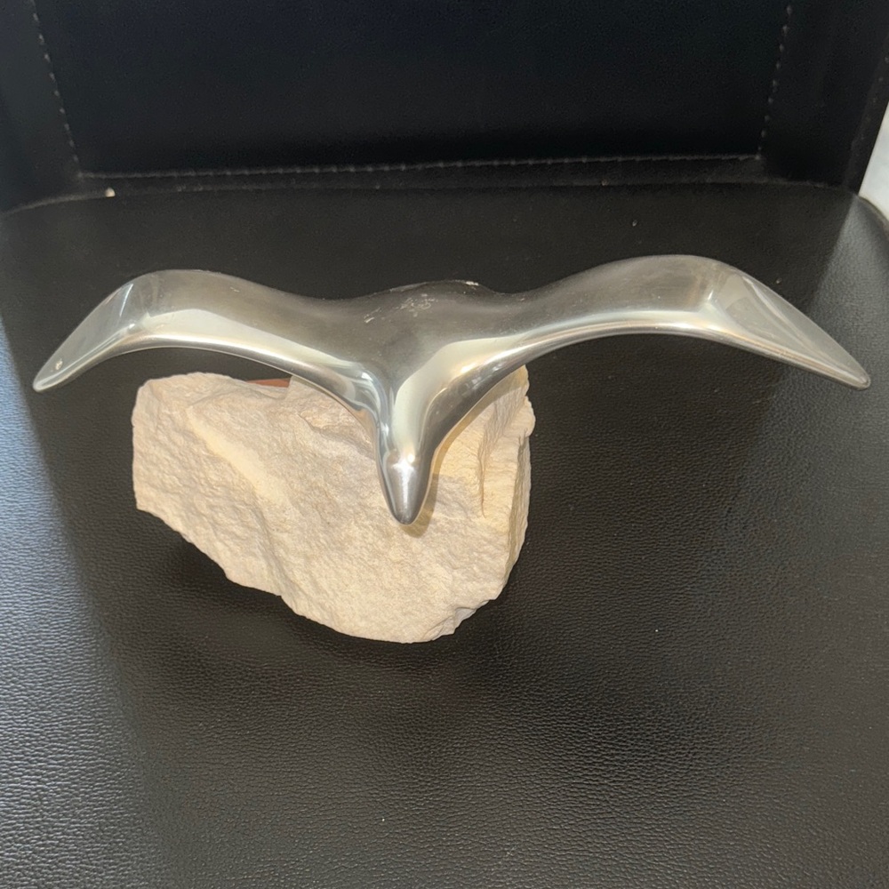 Silver Bird Sculpture